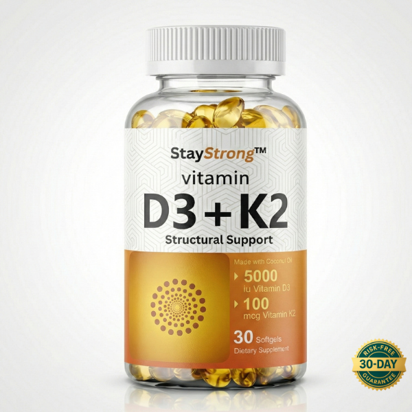 StayStrong™ Vitamin D3 + K2 (MK-7) Softgels