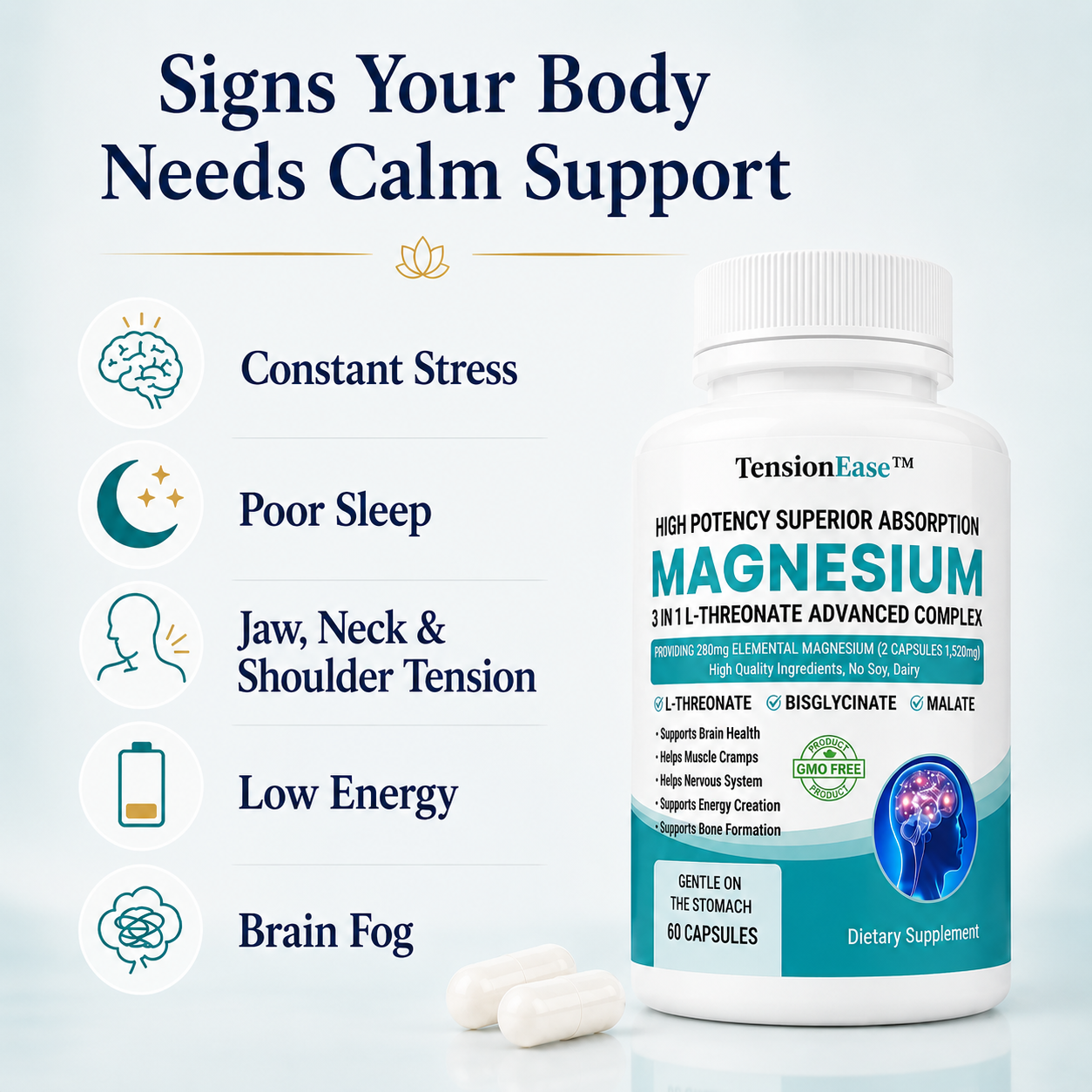 TensionEase™ 3-in-1 Magnesium
